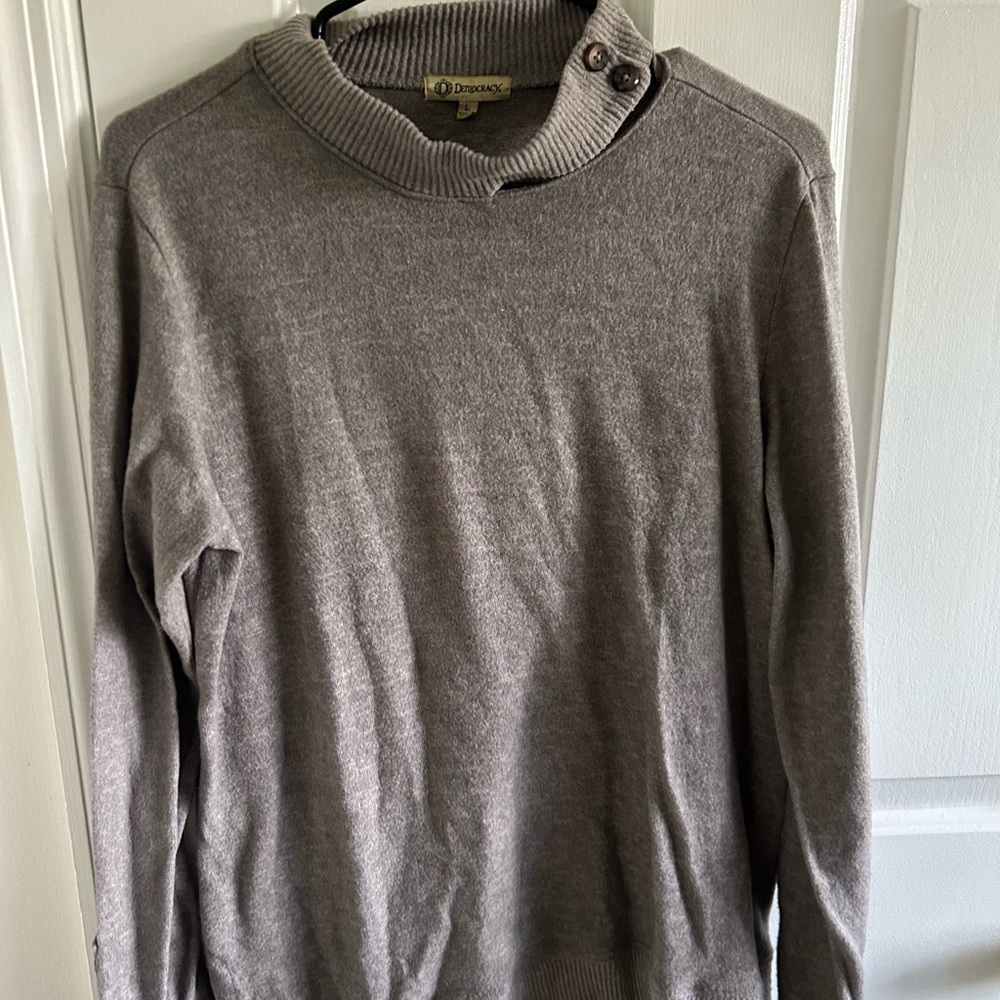 Democracy Grey Crewneck Sweater